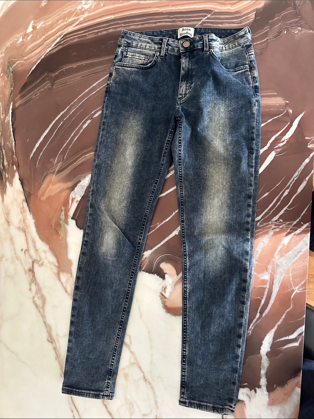 Acne Skinny Jeans in Faded Blue